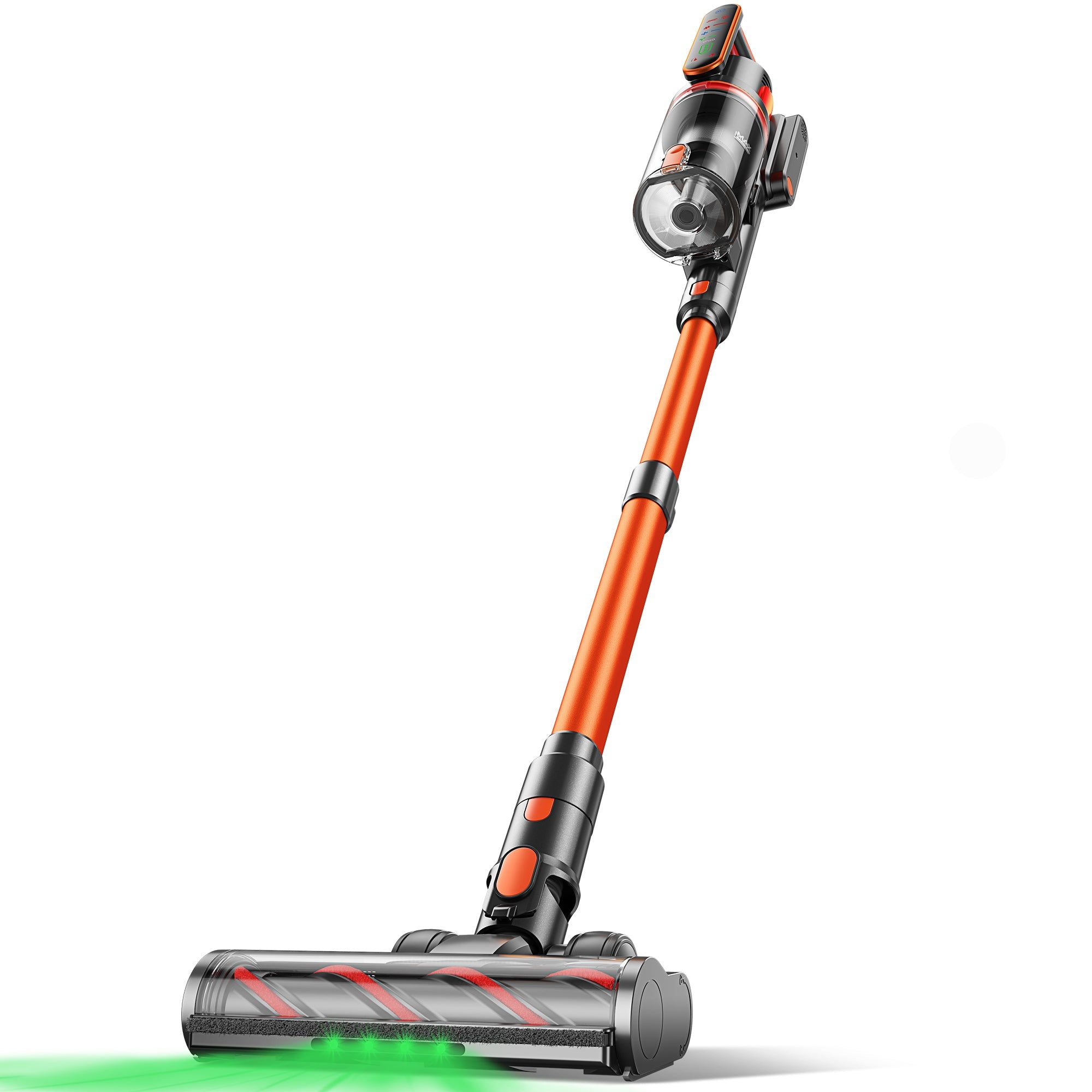 50KPA/600W Aspiradora sin Cable con Tableta Aromática 65Mins Potente Aspiradora Escoba Vertical Antienredo Modo Automático para Suelos/Alfombras, 1.6L, 1M Tubo Flexible/Kit Cepillos, LED Táctil
