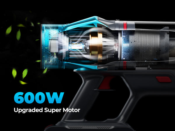 Cordless Vacuum Cleaner 600W/50Kpa, Stick Vacuum Cleaners 65 Mins Max